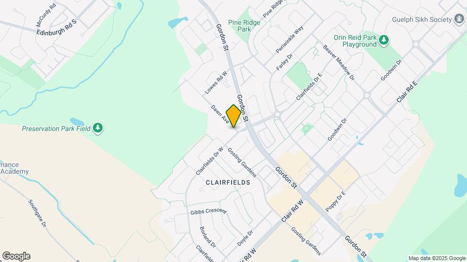 7 Clairfields Dr W Map and Location Details