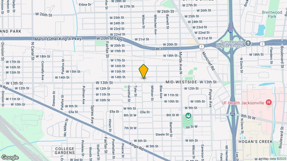 1539 W 13th St Map and Location Details
