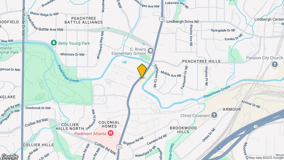 2277 Peachtree Rd NE Map and Location Details