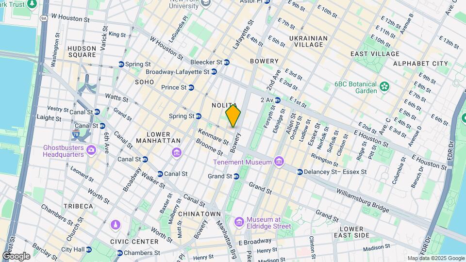 196 Bowery Map and Location Details