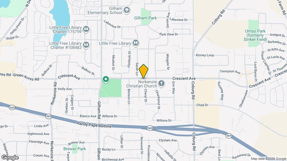 2356 Crescent Ave Map and Location Details