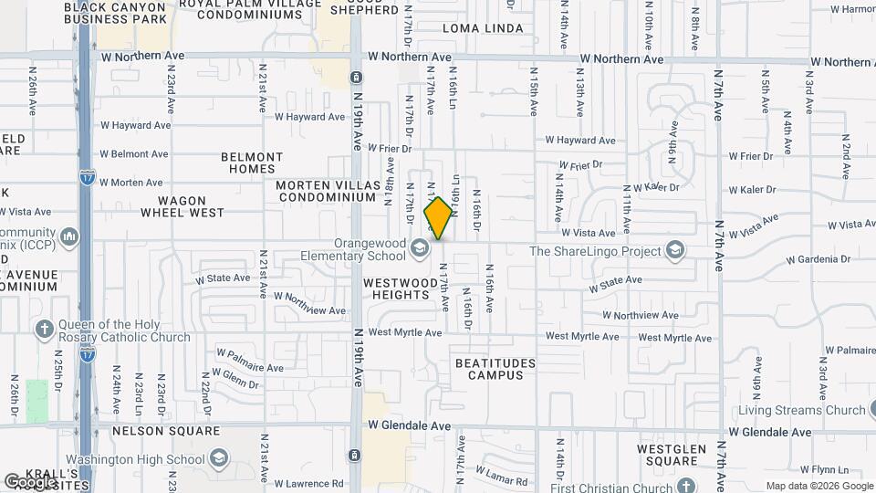 7332 N 17th Ave Mapa y Detalles de la Ubicación