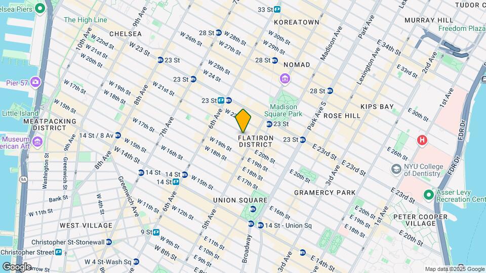 4 W 21st St Map and Location Details