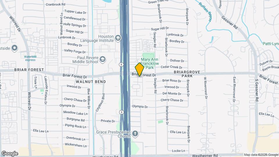 10353 Briar Forest Dr Map and Location Details