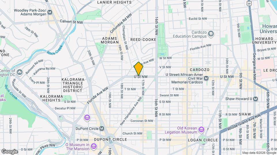 1726 U St NW Map and Location Details