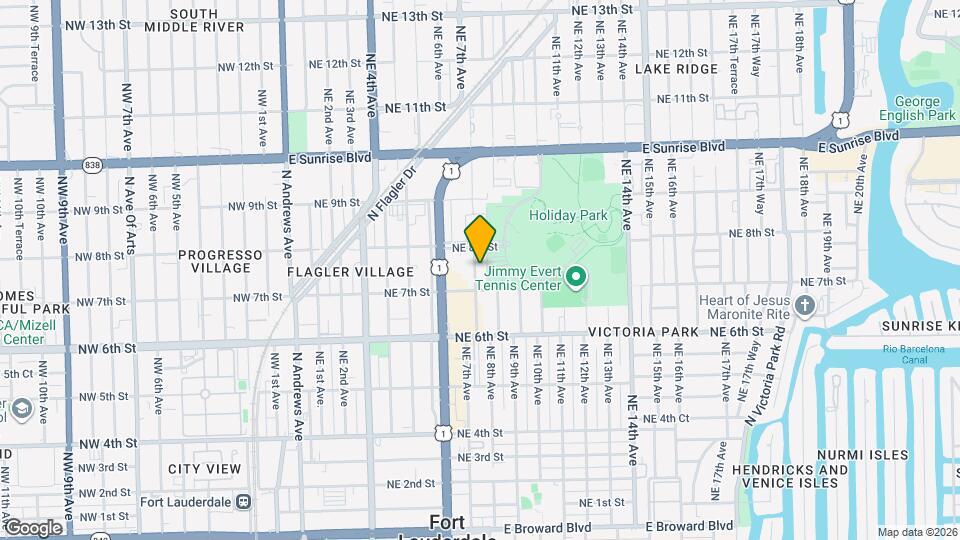 718 NE 7th Ave Map and Location Details