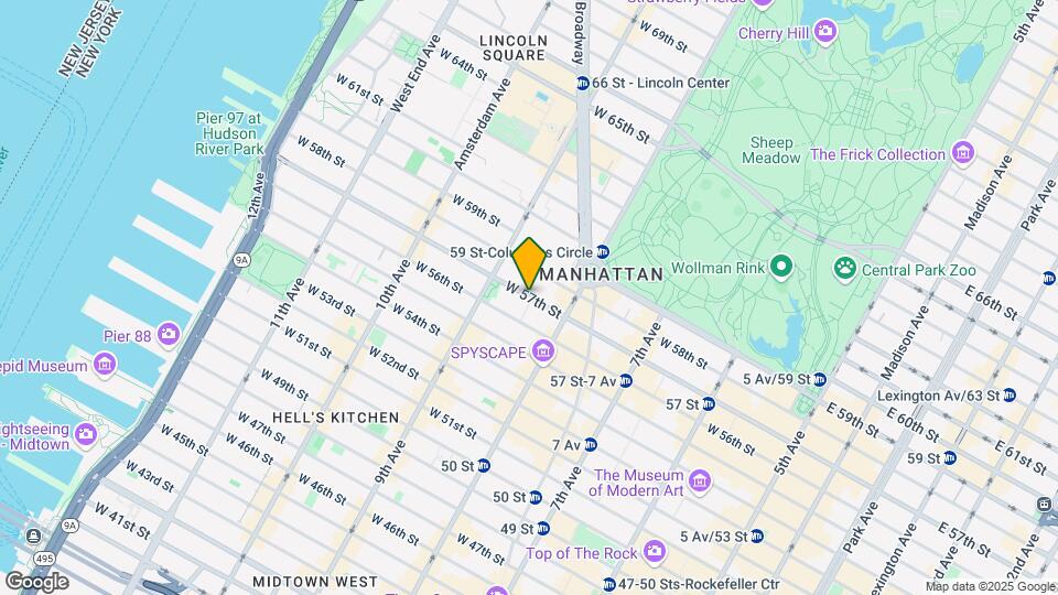 350 W 57th St Map and Location Details