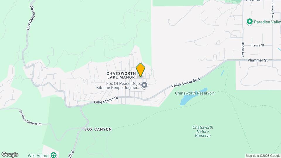 23250 County Line Rd, Unit Chatsworth Lake Manor Hideaway Map and Location Details