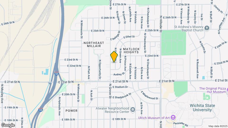 2325 N Poplar St Map and Location Details