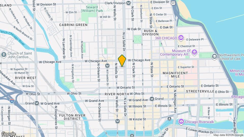 141 W Superior St Map and Location Details