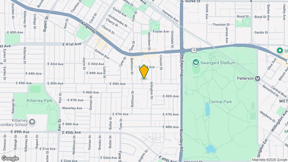 3507 E 45th Ave Map and Location Details