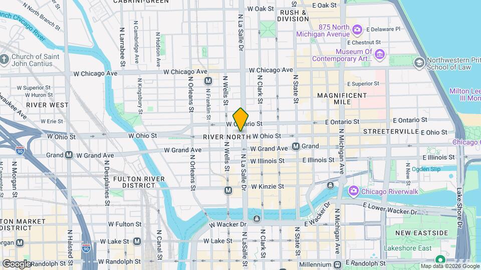 140 W Ohio St Mapa y Detalles de la Ubicación