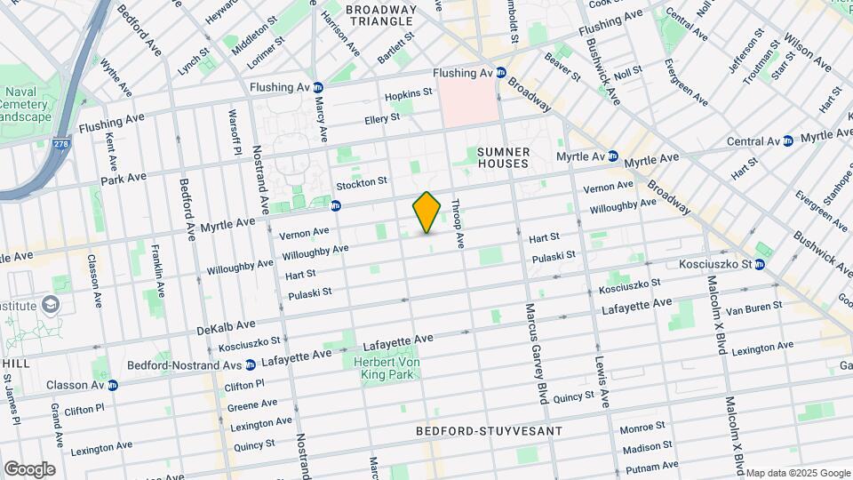 614 Willoughby Ave Mapa y Detalles de la Ubicación