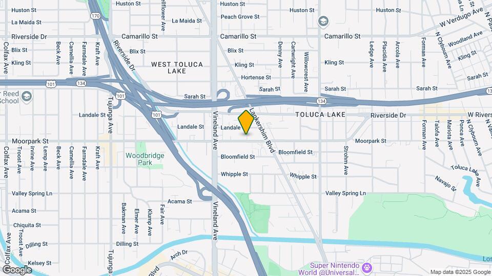 10851 Moorpark St Mapa y Detalles de la Ubicación