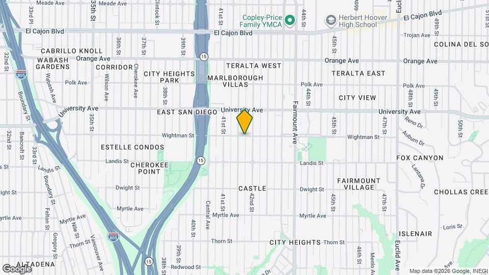 4167 Wightman St Map and Location Details