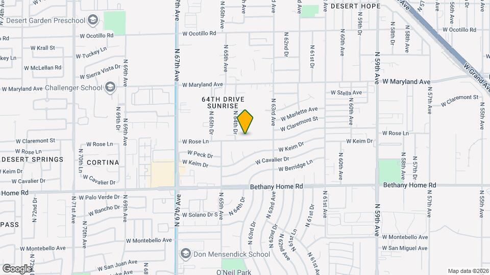 6406 W Rose Ln Map and Location Details