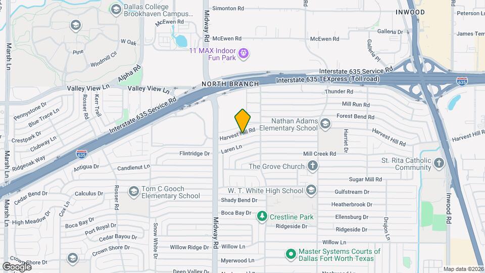 4308 Harvest Hill Rd Map and Location Details