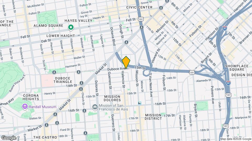 85 Duboce Ave Map and Location Details