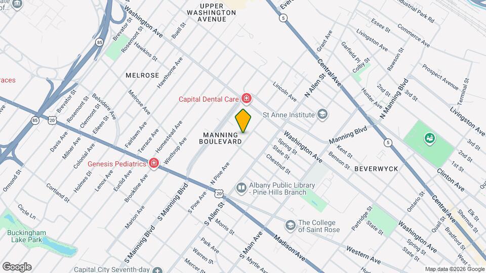 106 N Pine Ave Map and Location Details