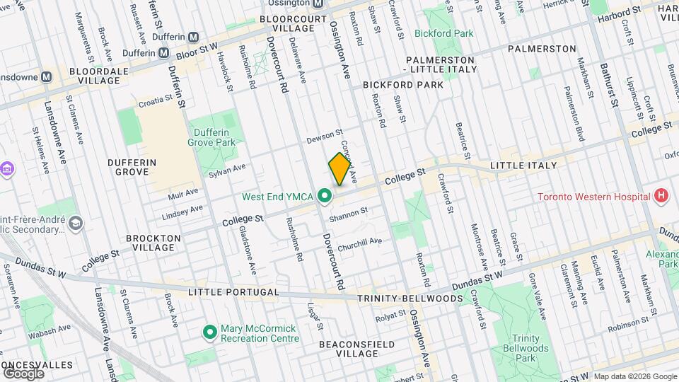 888 College St Map and Location Details