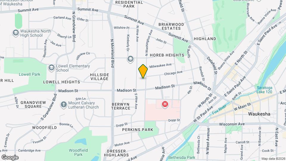 124 N Washington Ave Map and Location Details