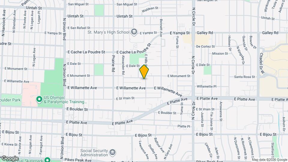 626 E Hills Rd Map and Location Details