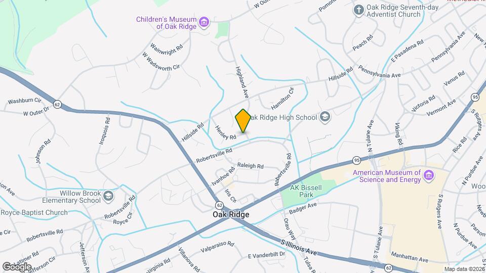 101 Henley Rd Map and Location Details