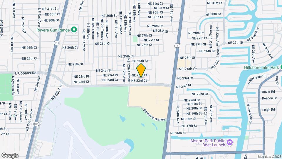 1361 NE 23rd Ct Map and Location Details