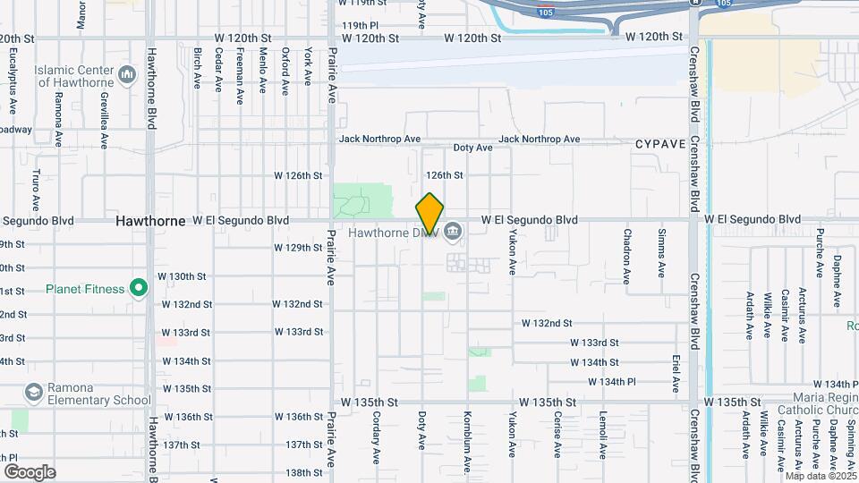 12828 Doty Ave Mapa y Detalles de la Ubicación