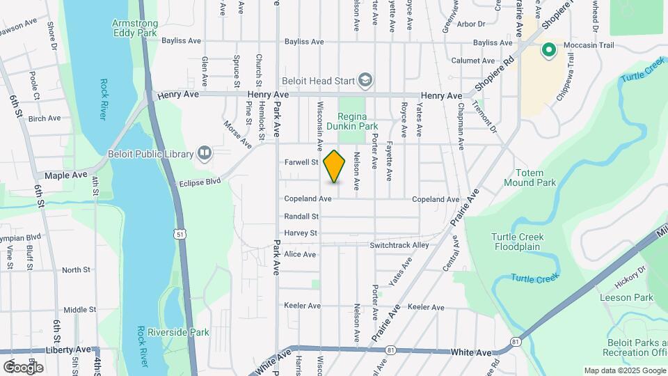 1616 Dewey Ave Map and Location Details