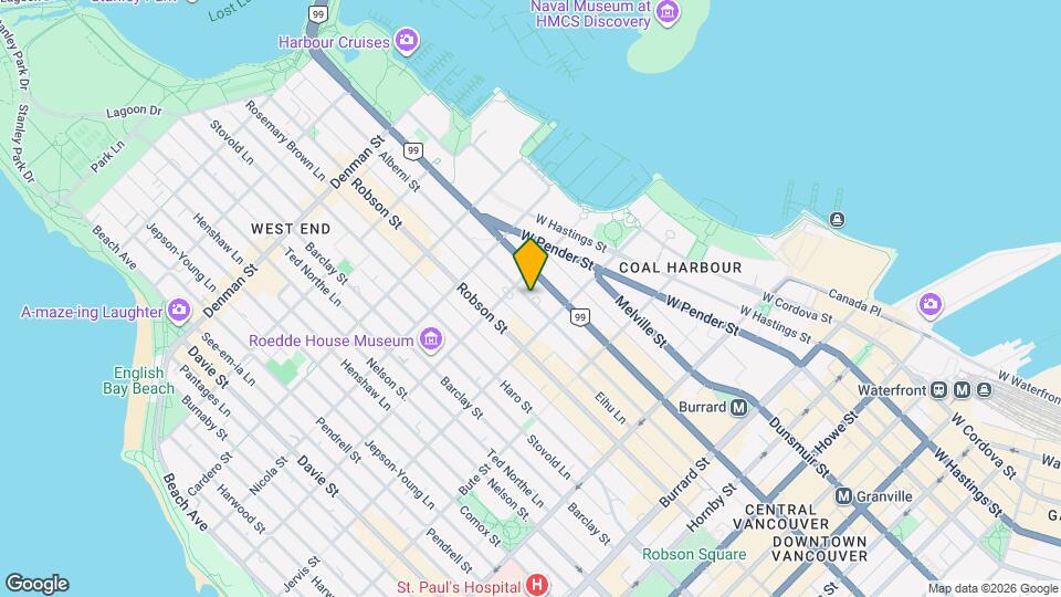 1367 Alberni St Map and Location Details