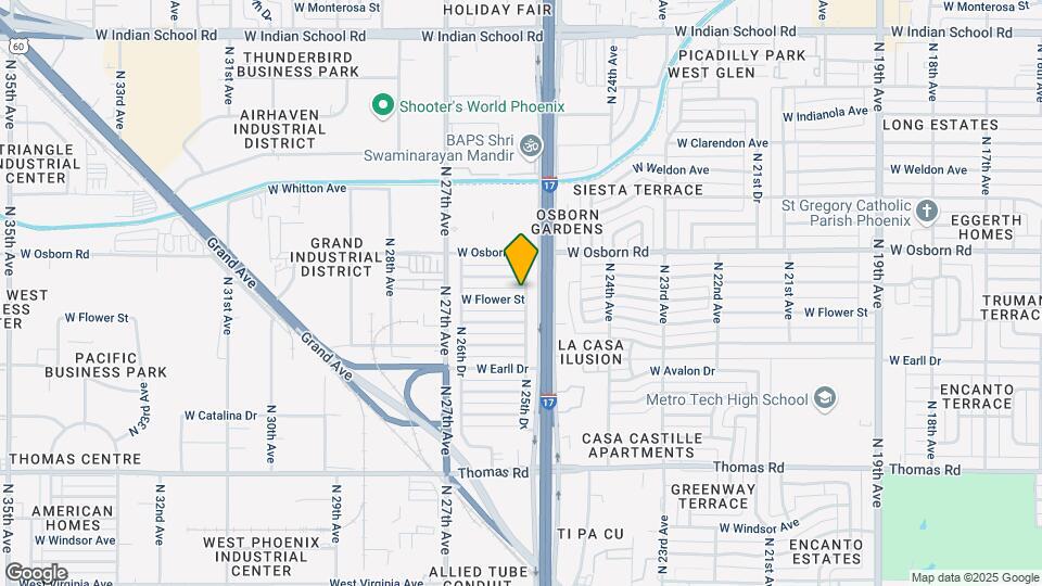 2532 W Flower St Map and Location Details