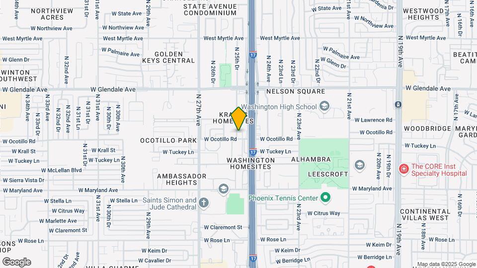 2518 W Ocotillo Rd Map and Location Details