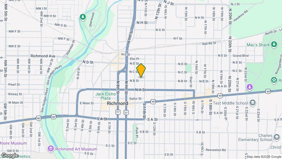 1050 N B St Mapa y Detalles de la Ubicación