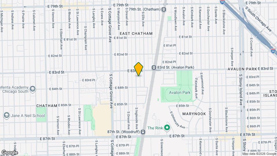8329 S Ingleside Ave, Unit #1 Map and Location Details