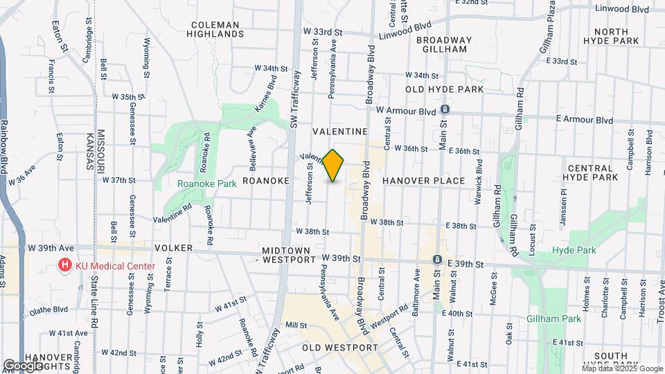3631 Pennsylvania Ave Map and Location Details