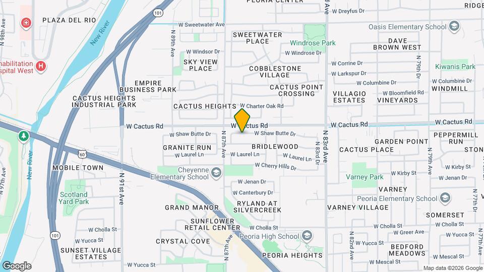 8621 W Shaw Butte Dr Map and Location Details