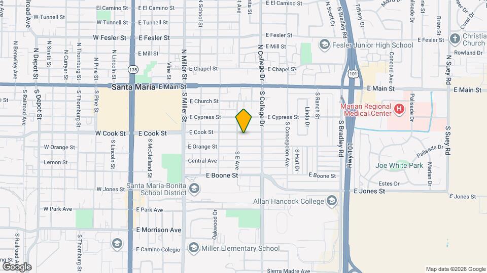 708 E Cook St Map and Location Details