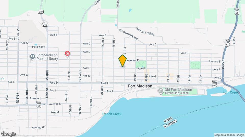 1105 1/2 Ave F Mapa y Detalles de la Ubicación