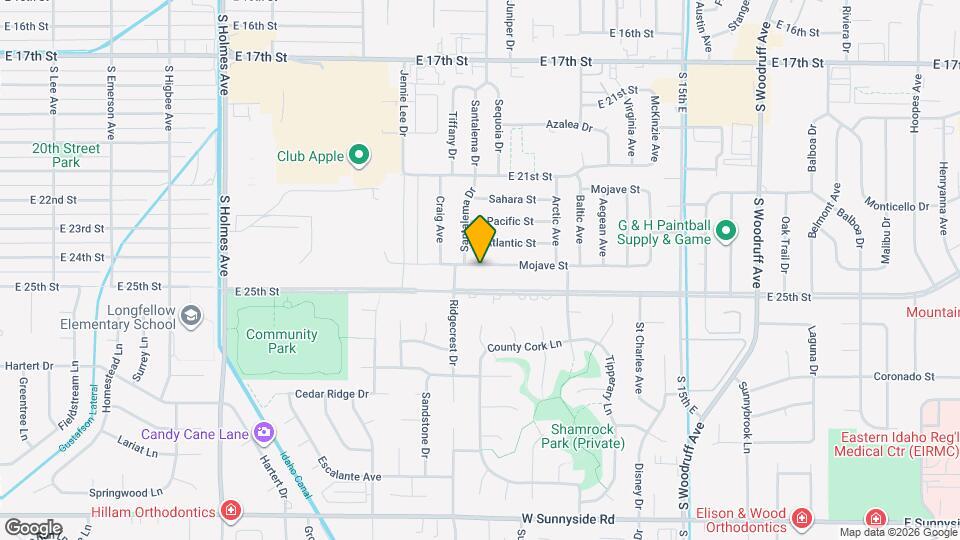 1058 Mojave St Map and Location Details