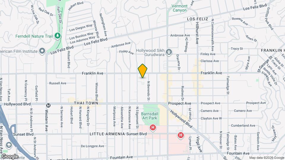 1832 N Edgemont St, Unit 8 Map and Location Details