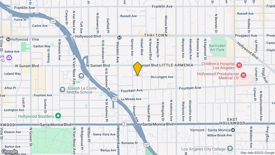 1351-1369 N Hobart Blvd Mapa y Detalles de la Ubicación