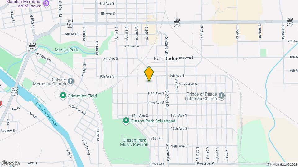 919 S 20th St Map and Location Details