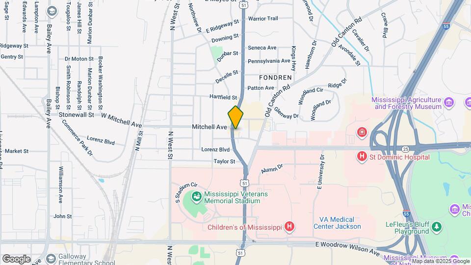 Fondren Place Map and Location Details