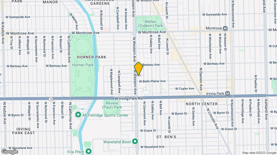 4113 N Western Ave Map and Location Details