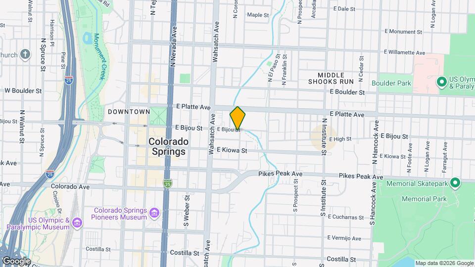 130 N Corona St Map and Location Details