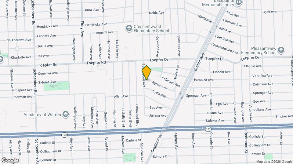 21242 Beechwood Ave Map and Location Details