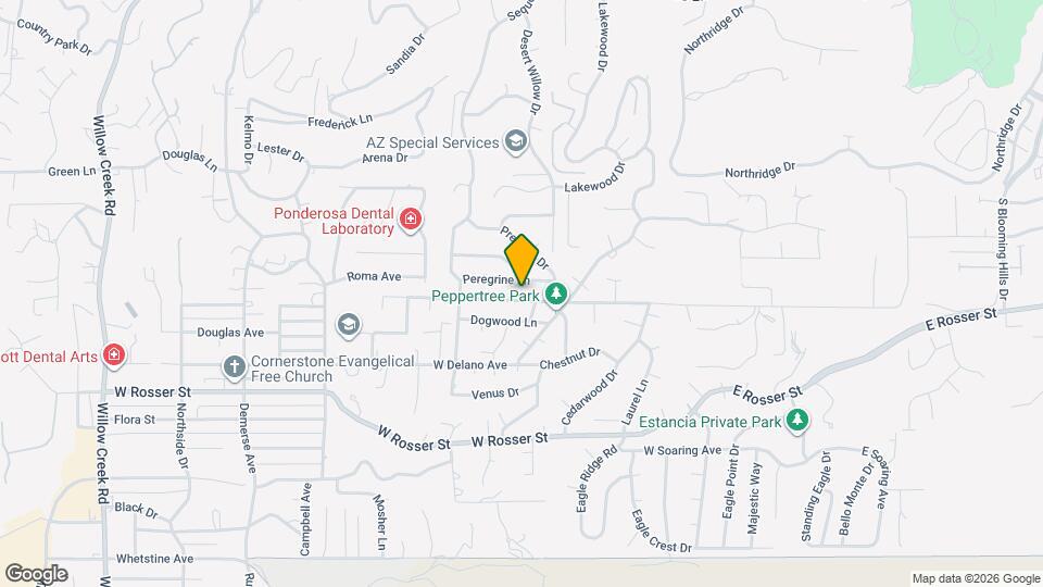 366 W Tamarack Ln Map and Location Details