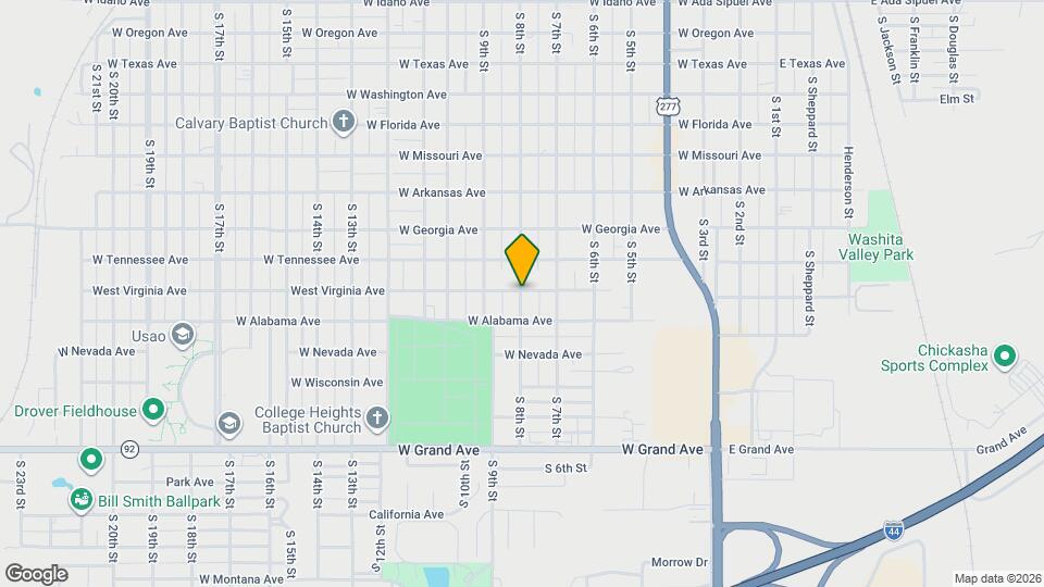 1601 S 8th St Map and Location Details