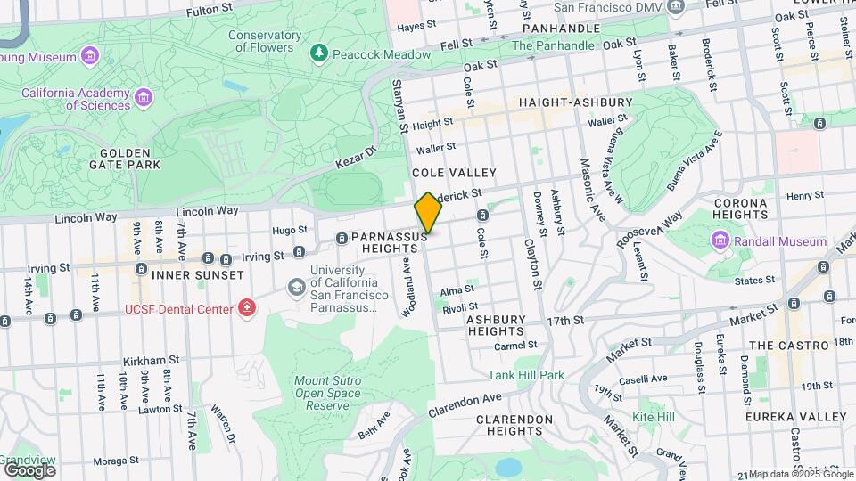 1044 Stanyan St Map and Location Details